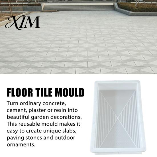 Decorative Paver Molds for Walkways Garden Stepping Stone Mold, Reusable Concrete DIY Professional Decor Cement Path Mould Backyard Patio