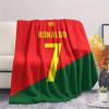 1PC CR7 Print Flannel Blanket, High Quality All Seasons, Home Decor, Warmth and Comfort, Perfect for Christmas Gifts