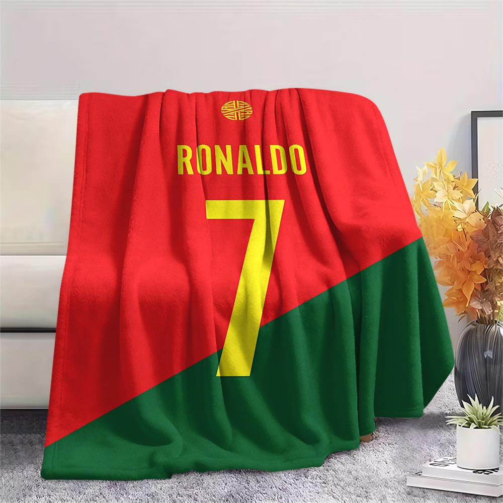1PC CR7 Print Flannel Blanket, High Quality All Seasons, Home Decor, Warmth and Comfort, Perfect for Christmas Gifts