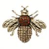 Classic Men Women Bee Full Crytal Luxury Brooches Pins Vintage Unisex Suit Clothing Badges Accessories