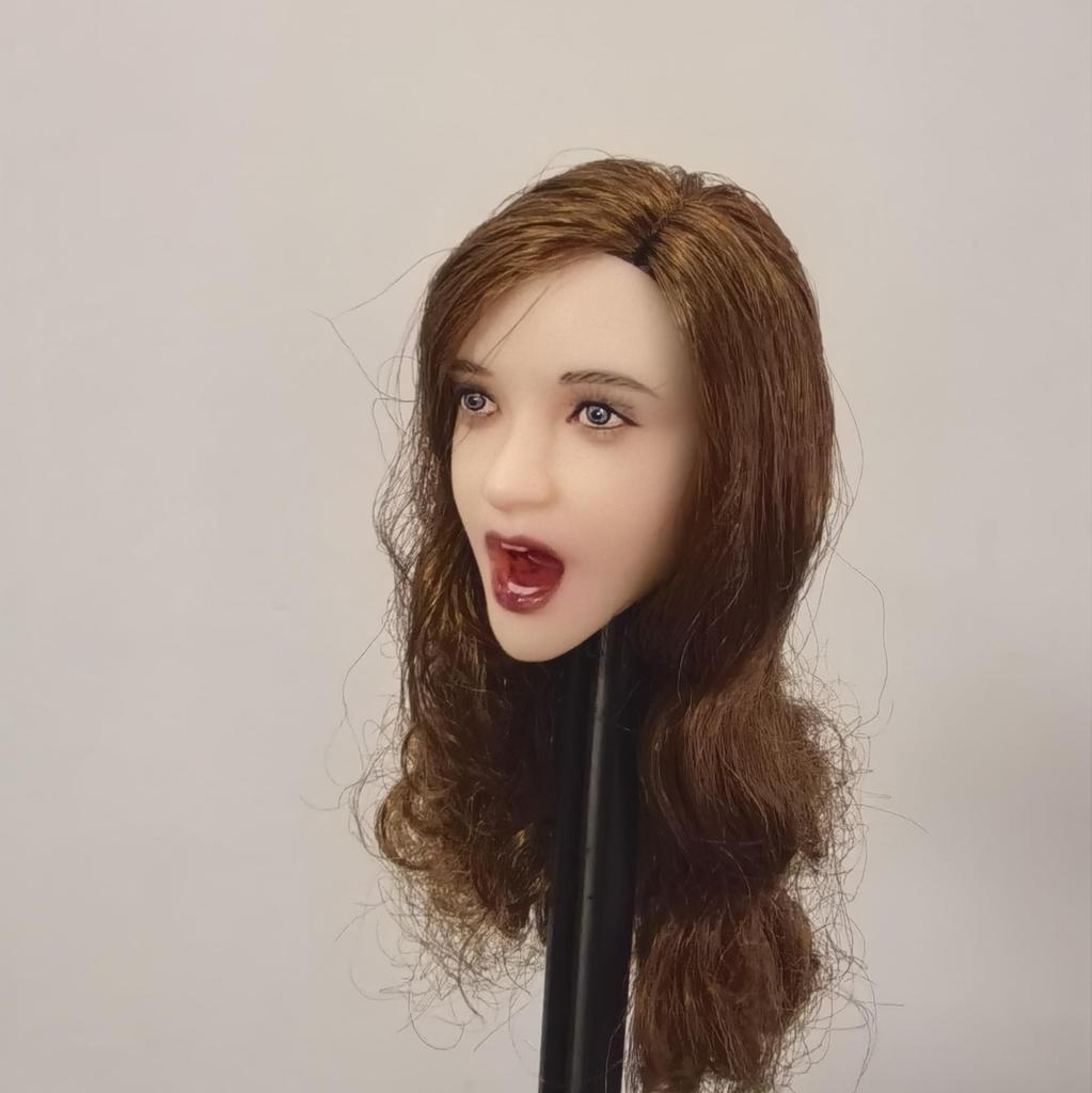Toys Hobbies Scale Action Figure Head for TBLeague and Other Pearl White Direct Open Mouth Long Beauty and Outfit Not Curly & [TOYBARJAPAN] 1/6