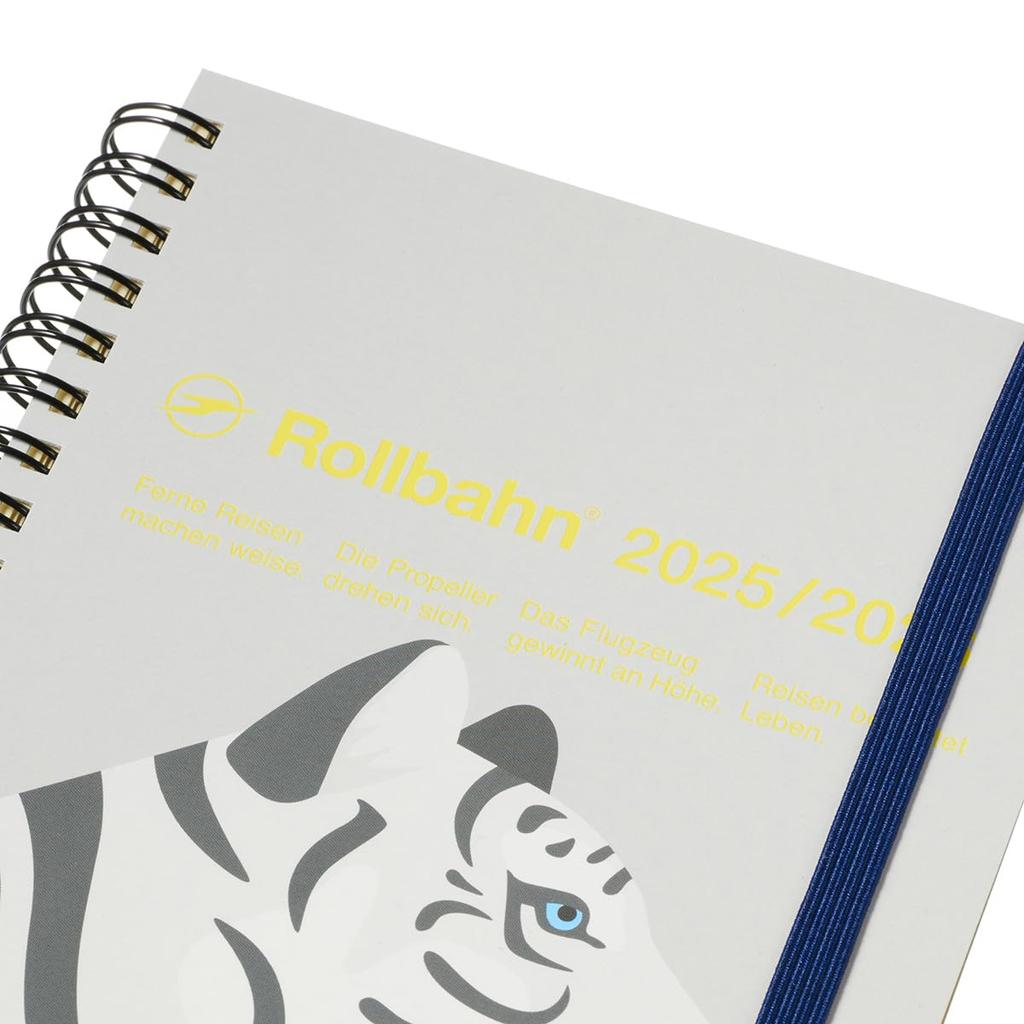 Delfonics Planner 2025-2026 Edition (Starting March 2025) Rollbahn Zoo L Monthly Planner (White Tiger)