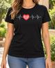 Heart Health Awareness Shirt, Red EKG Pulse Tee, Cardiology Nurse Gift, Cardiac Support Design, Heartbeat Art, Medical Staff Wellness Outfit