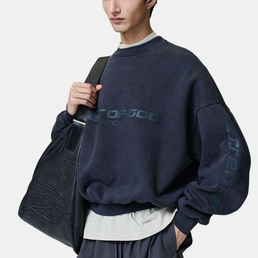 Fear of God Essentials Los Angeles Heavy Fleece Cropped Sweatshirt 'Vintage Black' Men's 192HO256893F