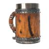 Handmade Wooden Beer Mug with Stainless Steel Liners Rustics Barrels Tankards for Men Beer Stein Unique Beer Gift B03E