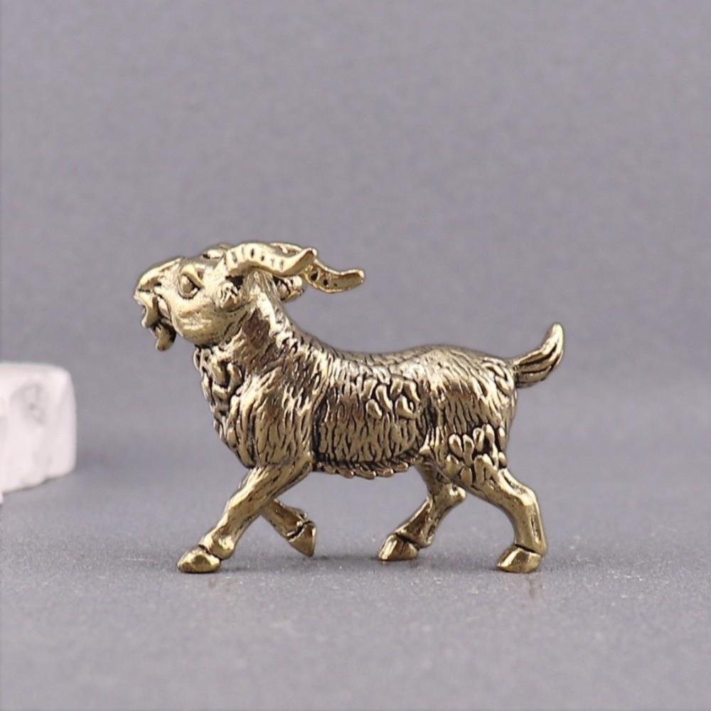 1PC Solid Brass Body Brass Animal Craft Flat Base Frame Feng Shui Decor Study Table Decor