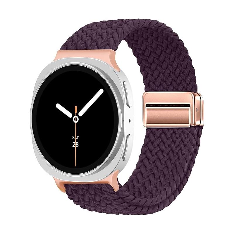 

Magnetic Braided For Samsung Galaxy Watch 8 Band 8 classic 46mm 44mm 40mm watchband Bracelet Correa Pulseira Galaxy Watch8 Strap Watch 8 classic 46mm Вишня