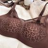 Women Seamless Underwear Sexy Lace Push Up Bra Fashion Leopard Print Wire Free Bras High Quality Thin Cup Breathable Lingerie