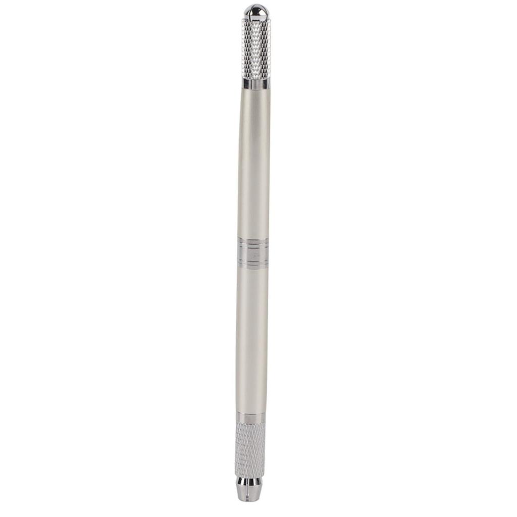 Double End Manual Permanent Microblading Eyebrow Tattoo Pen   2pcs 14Pins   2pcs Round Needles