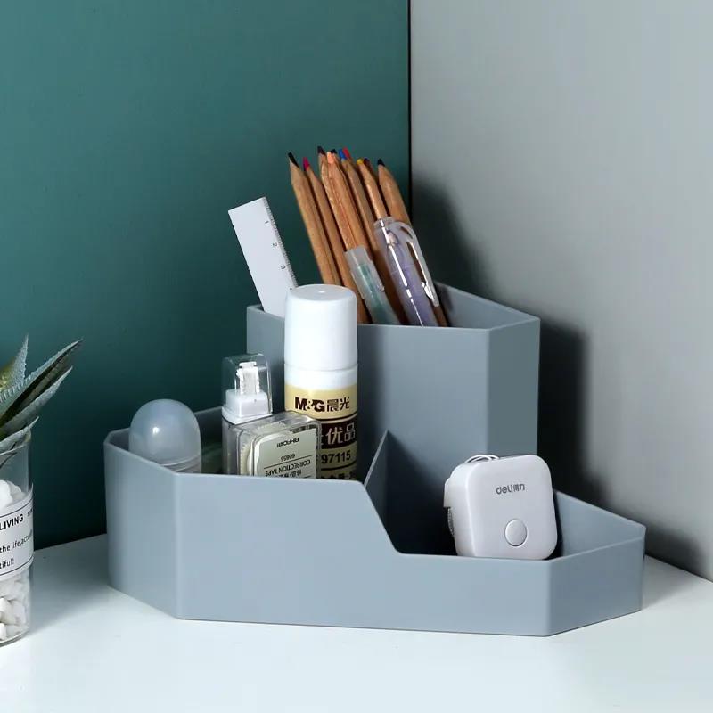 Desktop Storage Box Corner Shelf Student Dormitory Desk Stationery Pen Holder Multi-grid Debris Sorting Box