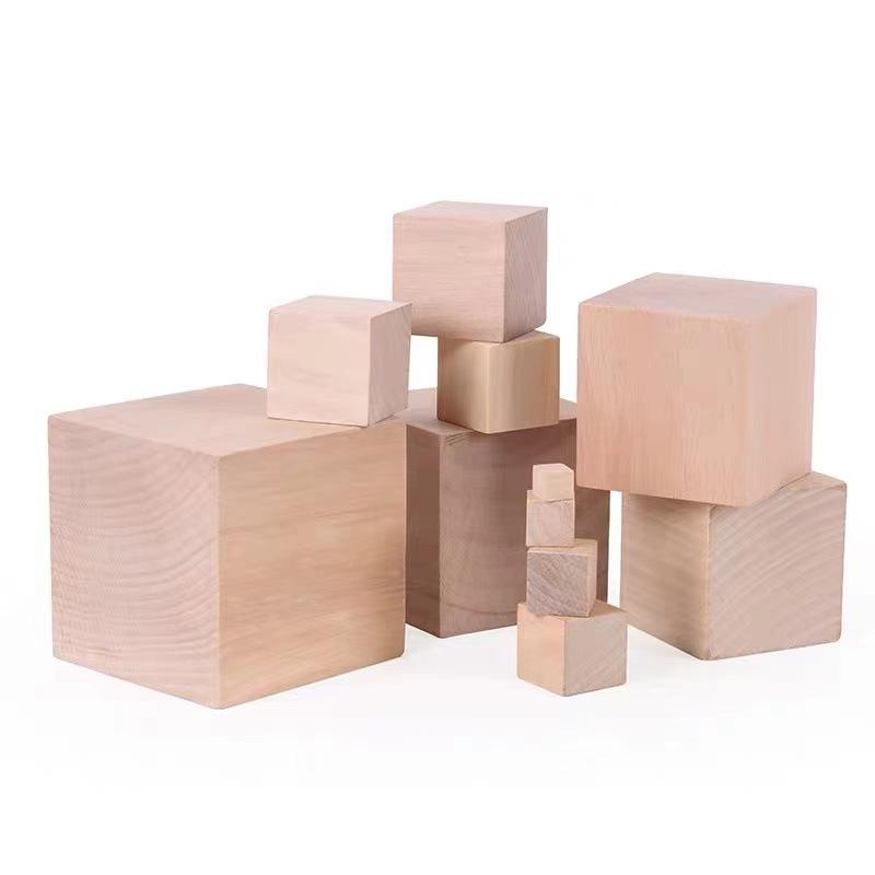 Original Colored Wooden Cube Building Blocks - Small Square Teaching Aid for Primary School