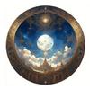 Retro Round Metal Tin Signs Sun And Moon Face Decor Pattern Nostalgic Iron Painting Novelty For Cafe Bar Man Cave Wall Decor