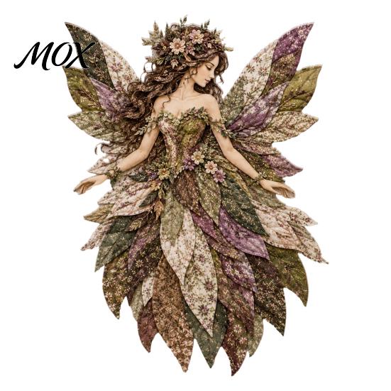 Fabric Craft Supplies Flower Fairy Patchwork DIY Kit, Layered Sewing Floral Wall Decoration Kit for Adults, Whimsical Home Decor