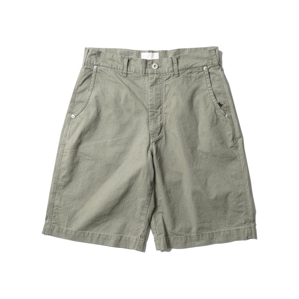 UJ BECOMING Cation Cotton Washed Shorts - Khaki