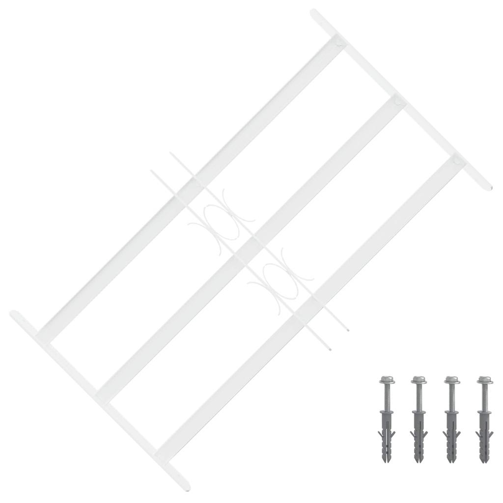 Window Security Grille with 3 Horizontal Bars 3 Pcs 43 74 Cm