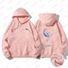 2024 New Korea Spring Autumn Women's  Hoodie Whale Print Designer Long Sleeved Sports Sweater Hoodie Unisex Oversized Clothes