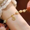 Design Fu Zeichen Armband weiblich Sansheng I natürlich Hetian retro High-End Ins Paar Freundin