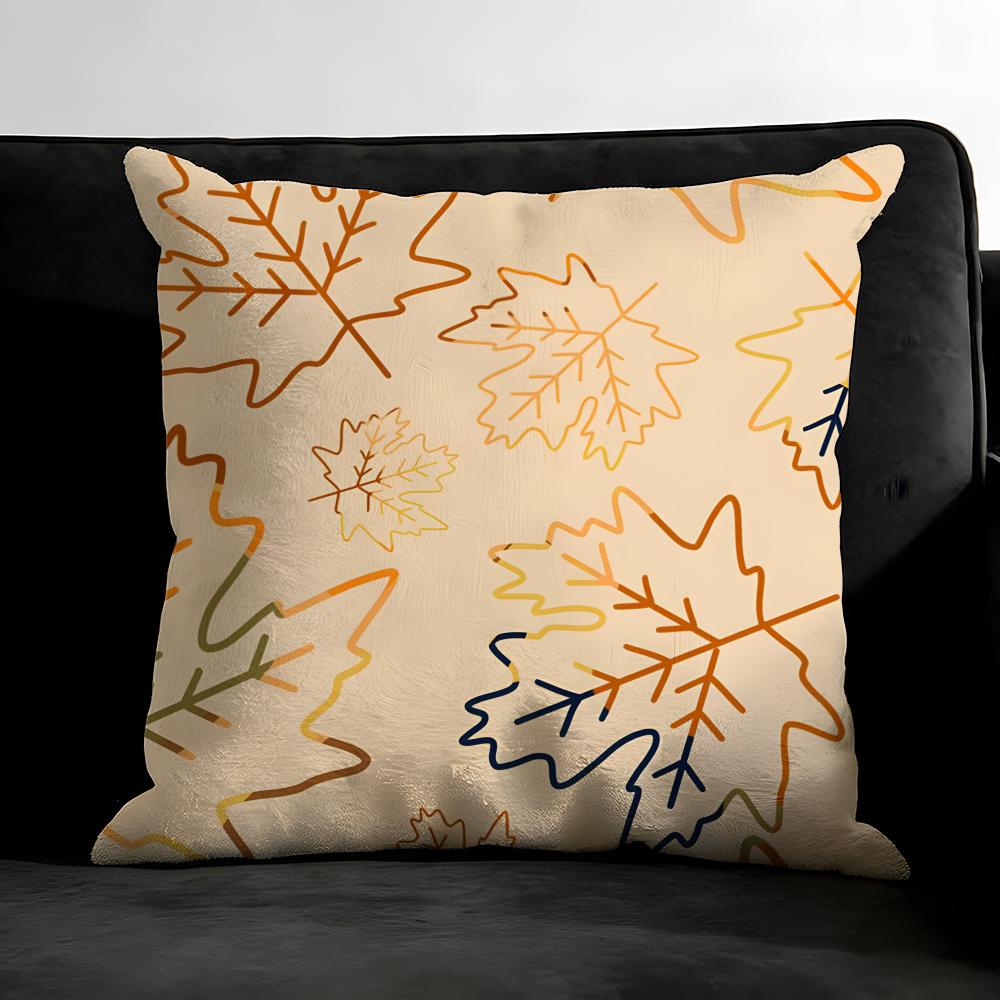 Maple Leaves Luxury Cushion Cover Pillowcase Ultra Soft Skin Friendly Fabric Cloud Like Comfort & Concealed Zipper