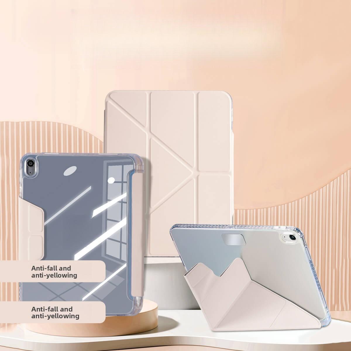 

For IPad Protective Case Air6 With Buckle, Acrylic Tablet Case Pro 11inch With Pen Slot, High-Transparency Leather For MINI 6-7 8.3inch світло-рожевий колір