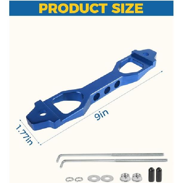 Battery Tie Down Kit, Car Accessories Bracket, Aluminium Alloy Hold Down-Blue
