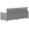 Sofa Light Grey 196 x 81 x 87.5 cm Fabric