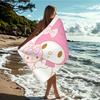 1pc My Melody Beach Towel Single Sided 2D Print Quick Dry Microfiber Towel for Beach Pool Bath Cute Kawaii Aesthetic Vibe