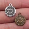 Hexagram Star of David Amulet Charm Antique Bronze Zinc Alloy Jewelry Making Supplies Craft Supplies Jewelry Charms