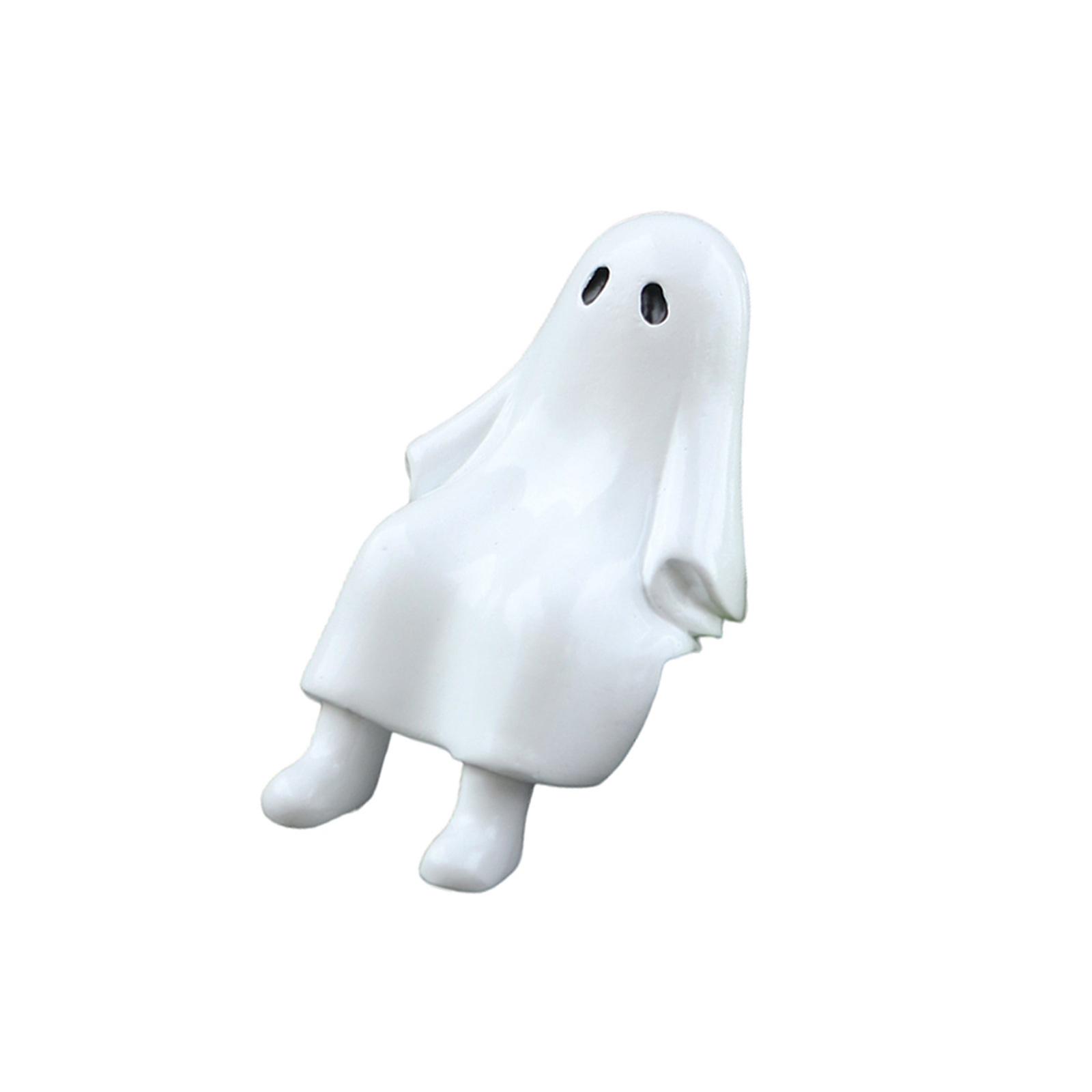 

Creative Sitting Ghostly Figurine For Halloween Outdoor Decors Weather Resistant Resins Statue For Garden Patios Decors