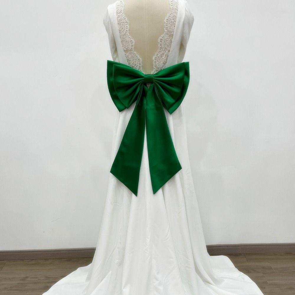 Large Bowknot Waist Ornament Satin Tulle Bow Bow Knots Accessories Sophisticated Gown
