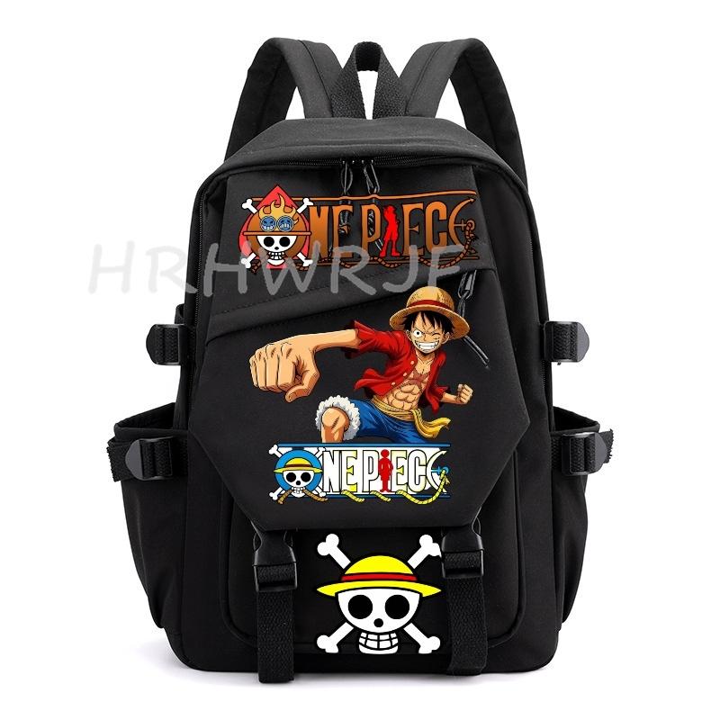 Anime ONE PIECE Backpack Monkey D Luffy College Backpack Girl Travel Book Backpack Nylon Leisure Women Laptop Men School Bags