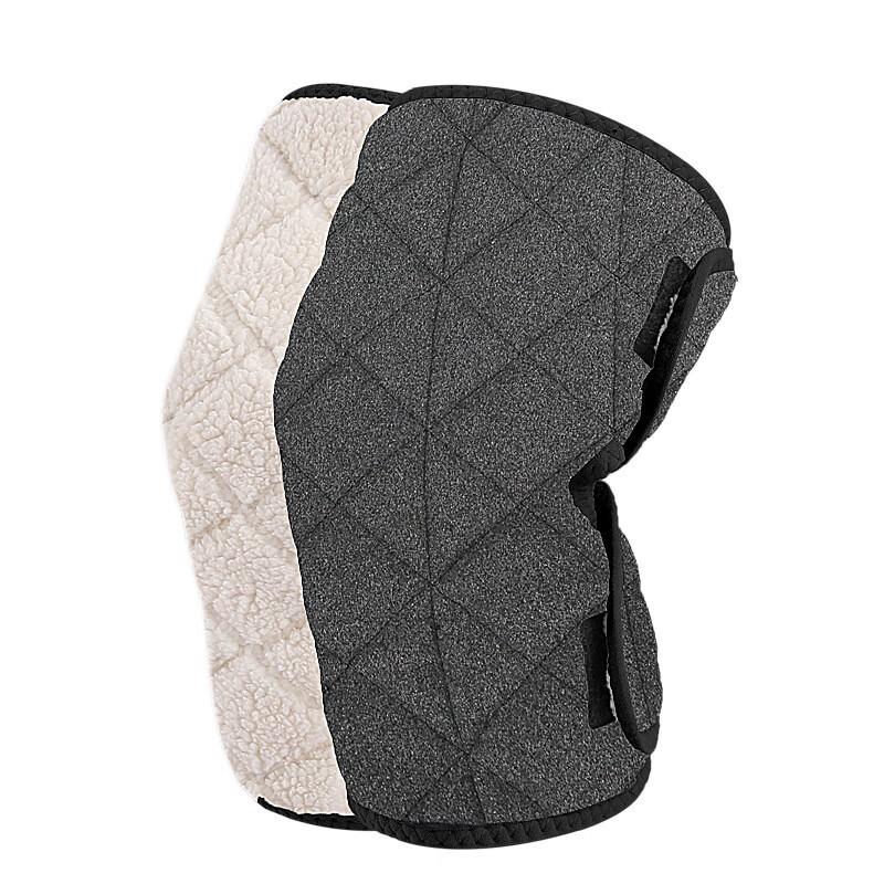 Tingbai Unisex Quilted Faux Lamb Velvet Winter Knee Pads