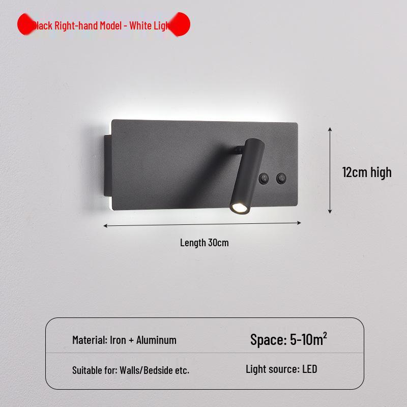 USB Wall Lamp: Modern LED Bedside Reading Light for Living Room, Guest Room, or Hotel