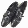 80s-90s Vintage NUNN BUSH Goodyear Welted Tassel Loafer Black Size 9.5D 27.0 Leather