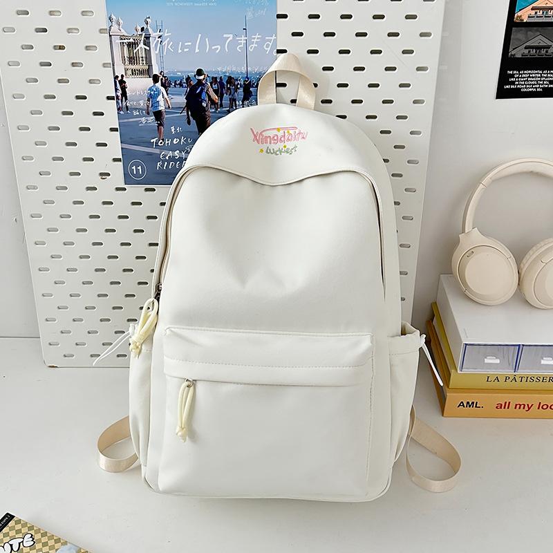 Schoolbag Korean ins new fresh and sweet backpack girl macaron color casual simple lightweight large capacity backpack