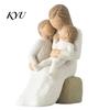 Decorative Crafts for Shelves Mother Holding Baby Figurine, Resin Family Love Statue Bedroom Desk, Solid Figurine Heartwarming Home Decor Ornament,