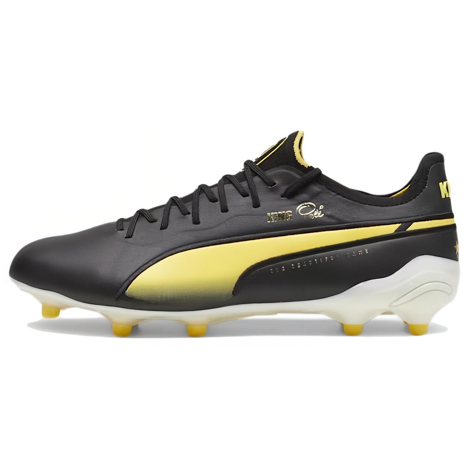 

Puma King Ultimate Pelé FG AG Legend Pack Мужские кроссовки Black White Pelé-Yellow 107825-01 42