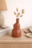 Terracotta Aluminium Vase | Modern Geometric Table Decor