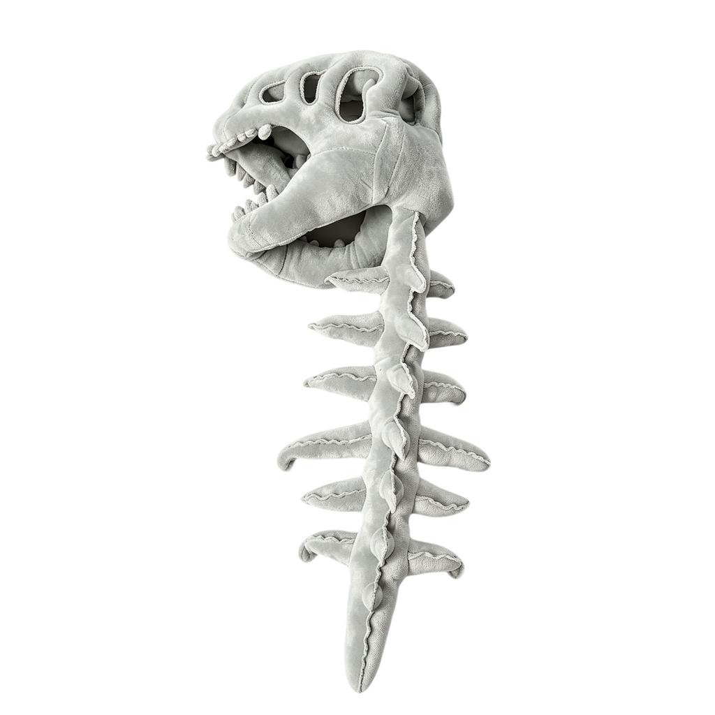 Dinosaurierskelett Kostüm Kapuze 3D Rippen Wirbelsäule Schwanz Detail Kinder Halloween Outfit Geschenk