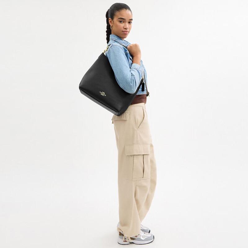 COACH Laurel Large Leather Hobo Shoulder Bag