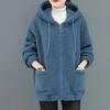 Women's Lamb Fleece Sweatshirt Thickened Autumn and Winter Loose Korean Style Zipper Cardigan Teddy Fleece