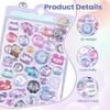 Cute 3D Pukupuku Stickers, Hollow, 3D Bubble Sticker Set, Reward Stickers for Planners and Diaries, Floating Cartoon Style DIY, Sparkly Girl