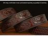 Tiger Engraved Automatic Buckle Cowhide Men's Zodiac Belt - Casual Retro Style