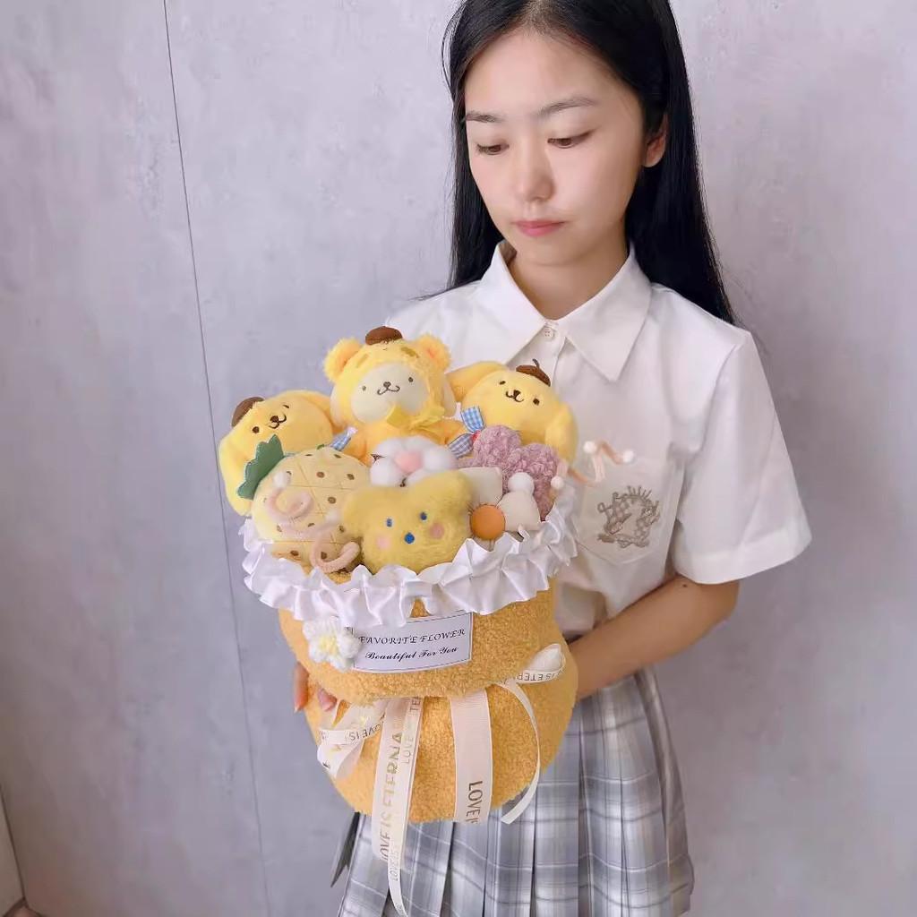 Star Cartoon Kirby Plush Toys Figure Flower Bouquet Creative Child Women Gift