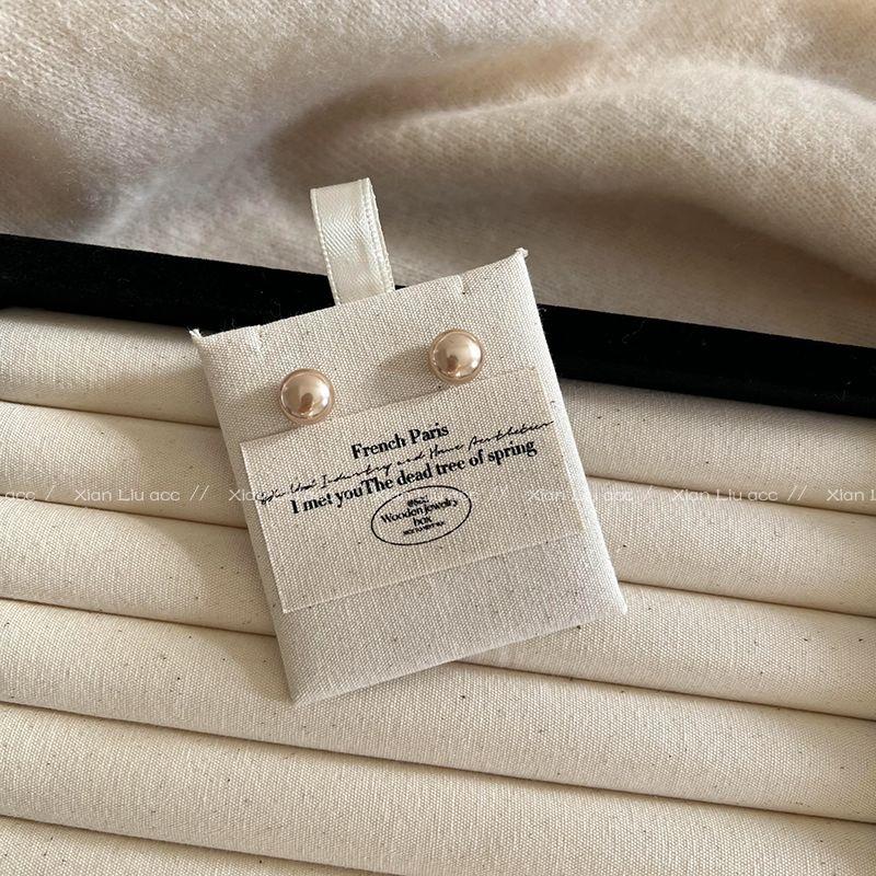 

Accessible Luxury Gray Steamed Bread Female Niche Style Best Selling Pearl Stud Earrings 10mm Shijia Champagne Pearl-Silver Needle