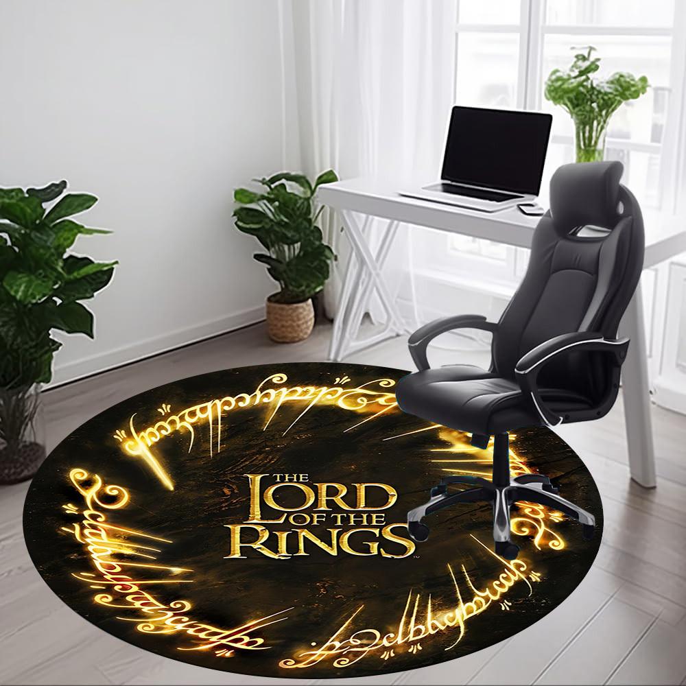 1pc The Lord of the Rings Office Round Area Rug, Under Office Chairs Bedroom Living Room Home Decor, Room Deco, Available in Various Sizes
