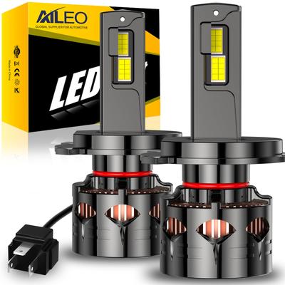 AILEO H4 LED Car Bulb, New Upgrade CSP LED Chip, 600% Brightness Improvement, 24000LM