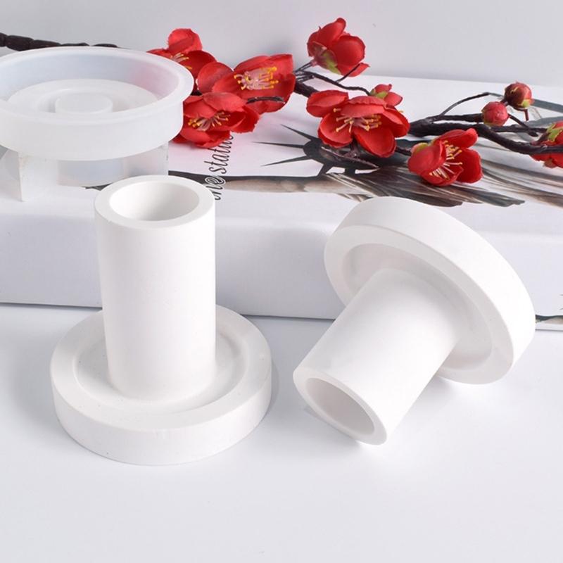 Pillar Candle Holder Resin Molds Candlestick Silicone Molds for Epoxy Resin Casting DIY Pillar Candle Holder for Wedding
