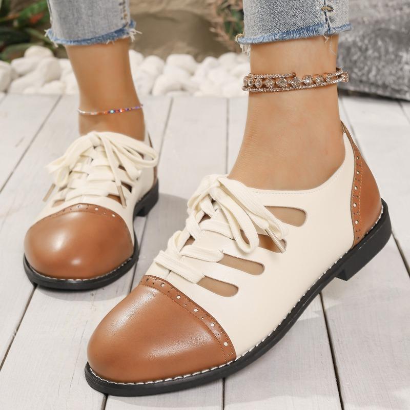 Fashion Flats Women Casual Loafers Shoes Designer Dress Fashion Walking Shoes New 2024 Autumn Lace Up Sport Shoes Femme Trend Zapatos
