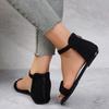 Chic Womens Flat Sandals Comfortable Open Toe Summer Shoes with Lightweight Rear Zipper Perfect for Stylish Casual Wear