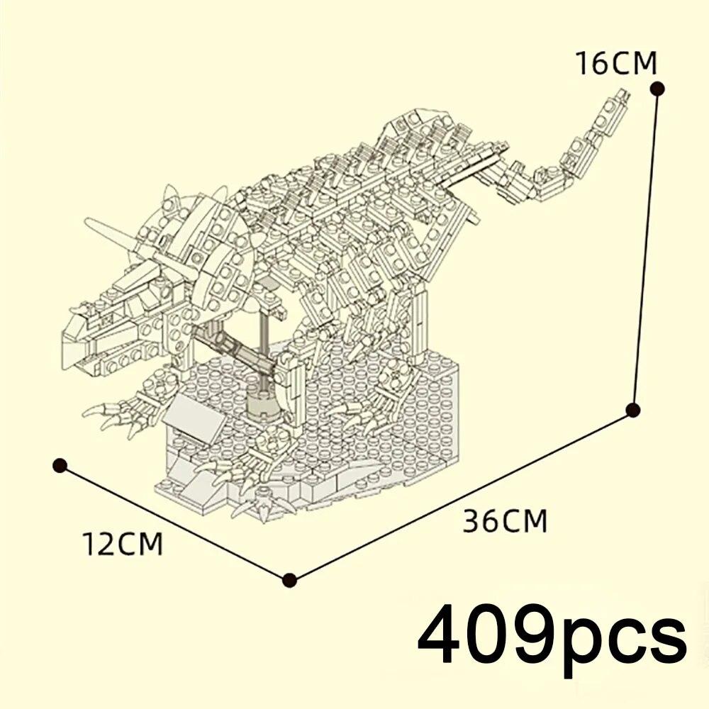 KAZI Dinosaurier Bausteine ​​Fossil Fragmente Tyrannosaurus Modell Ziegel Dekorationen Spielzeug Geschenke für Kinder